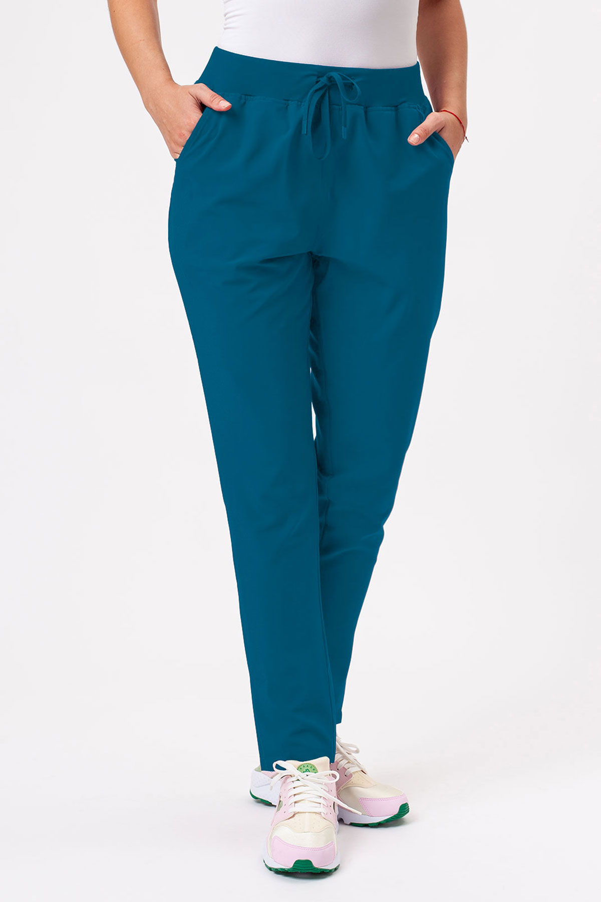 Women's Sunrise Move Line scrub set caribbean blue-8