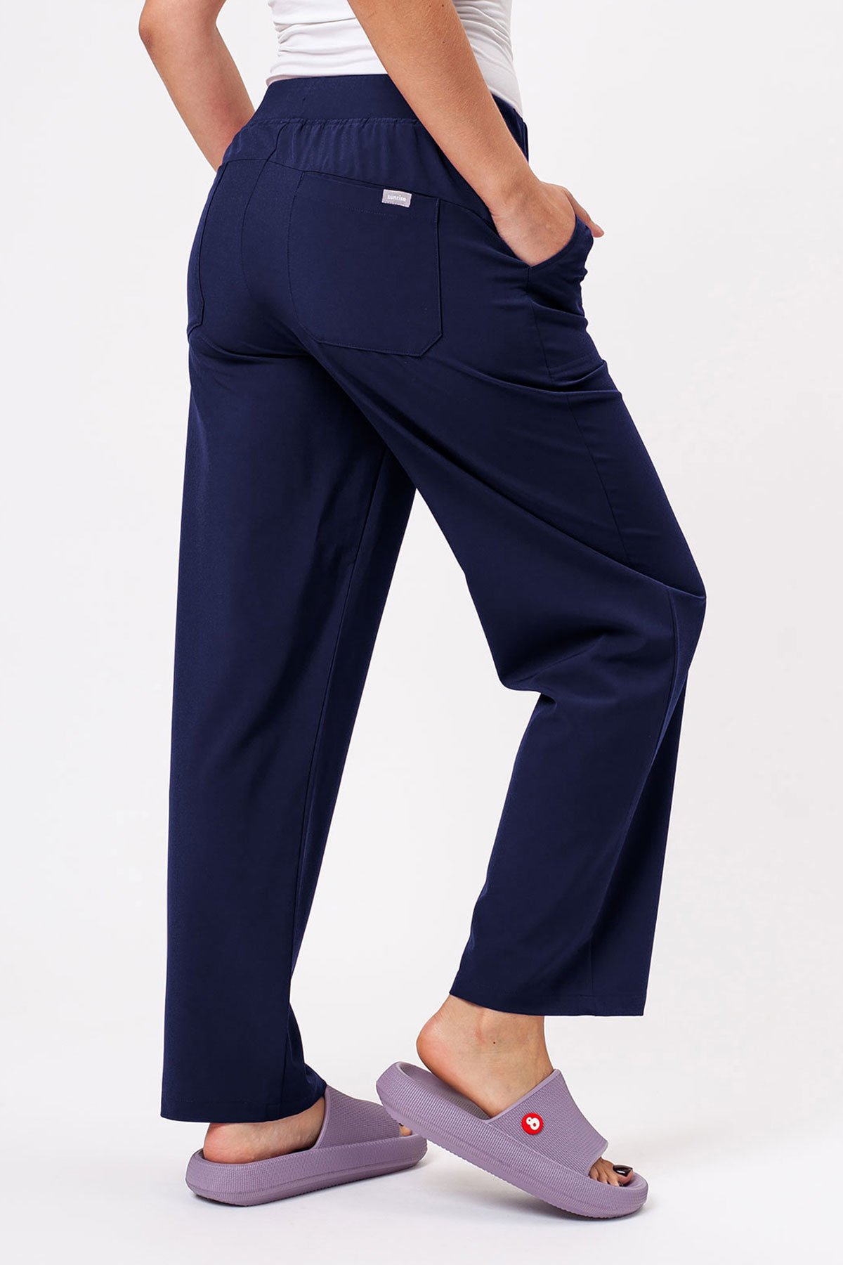 Women's Sunrise Move Zen scrub trousers navy-1