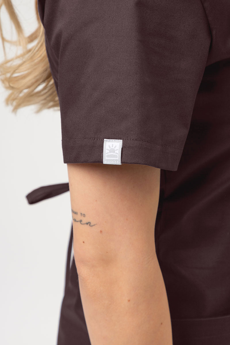 Sunrise Uniforms Vital scrub dress choco-2