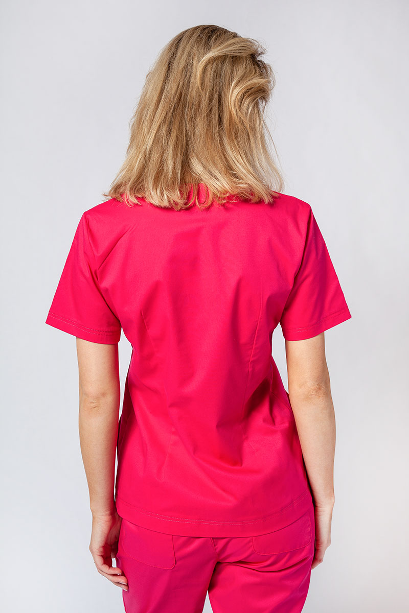 Women’s Sunrise Uniforms Active Bloom scrub top raspberry-1