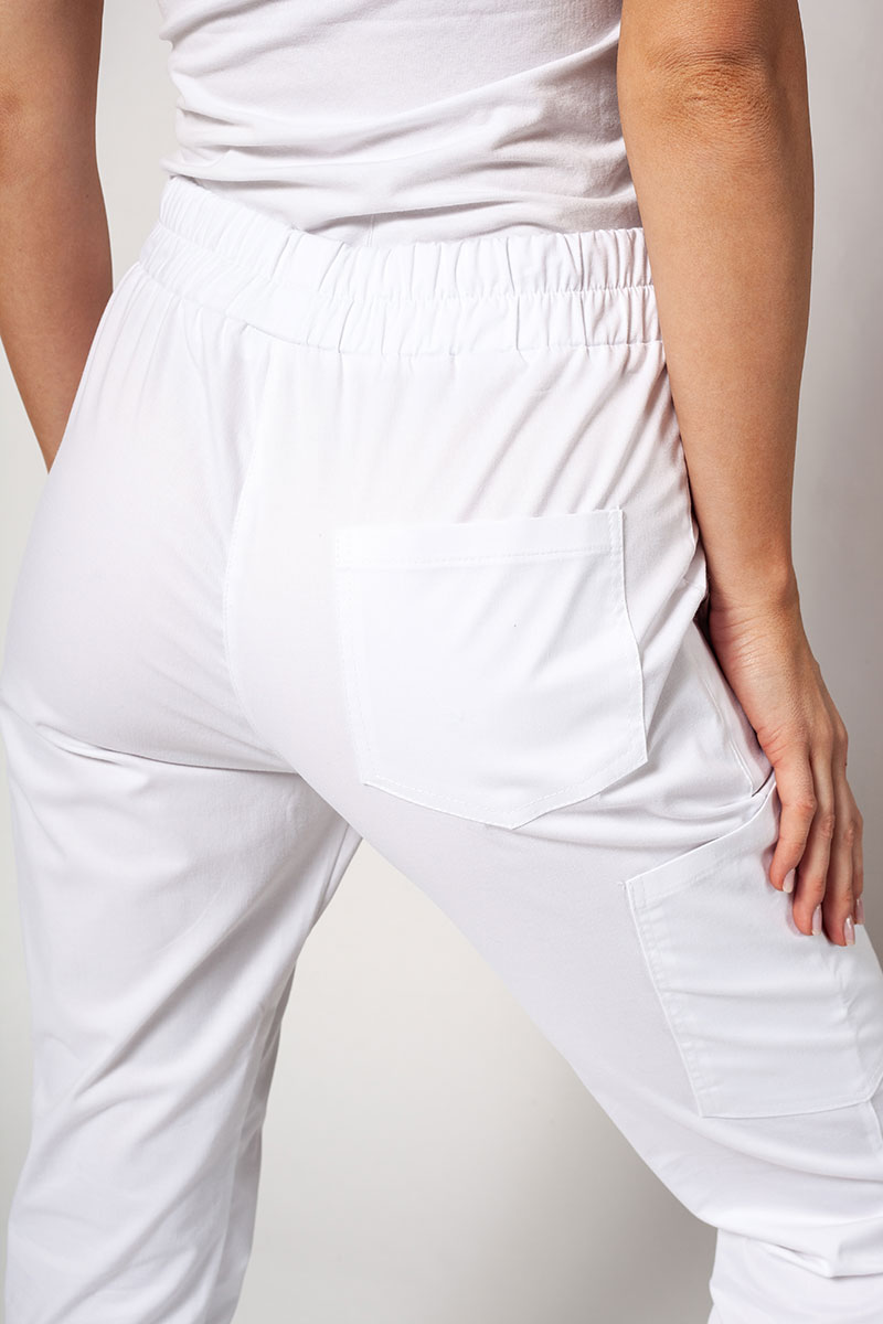 Women’s Sunrise Uniforms Active Air jogger scrub trousers white-3