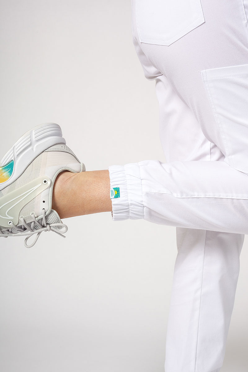 Women’s Sunrise Uniforms Active Air jogger scrub trousers white-4