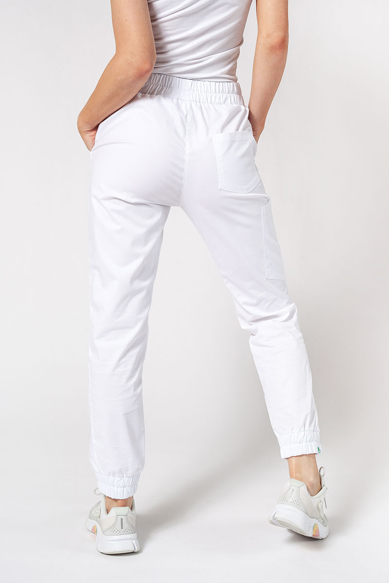 Women’s Sunrise Uniforms Active Air jogger scrub trousers white-1