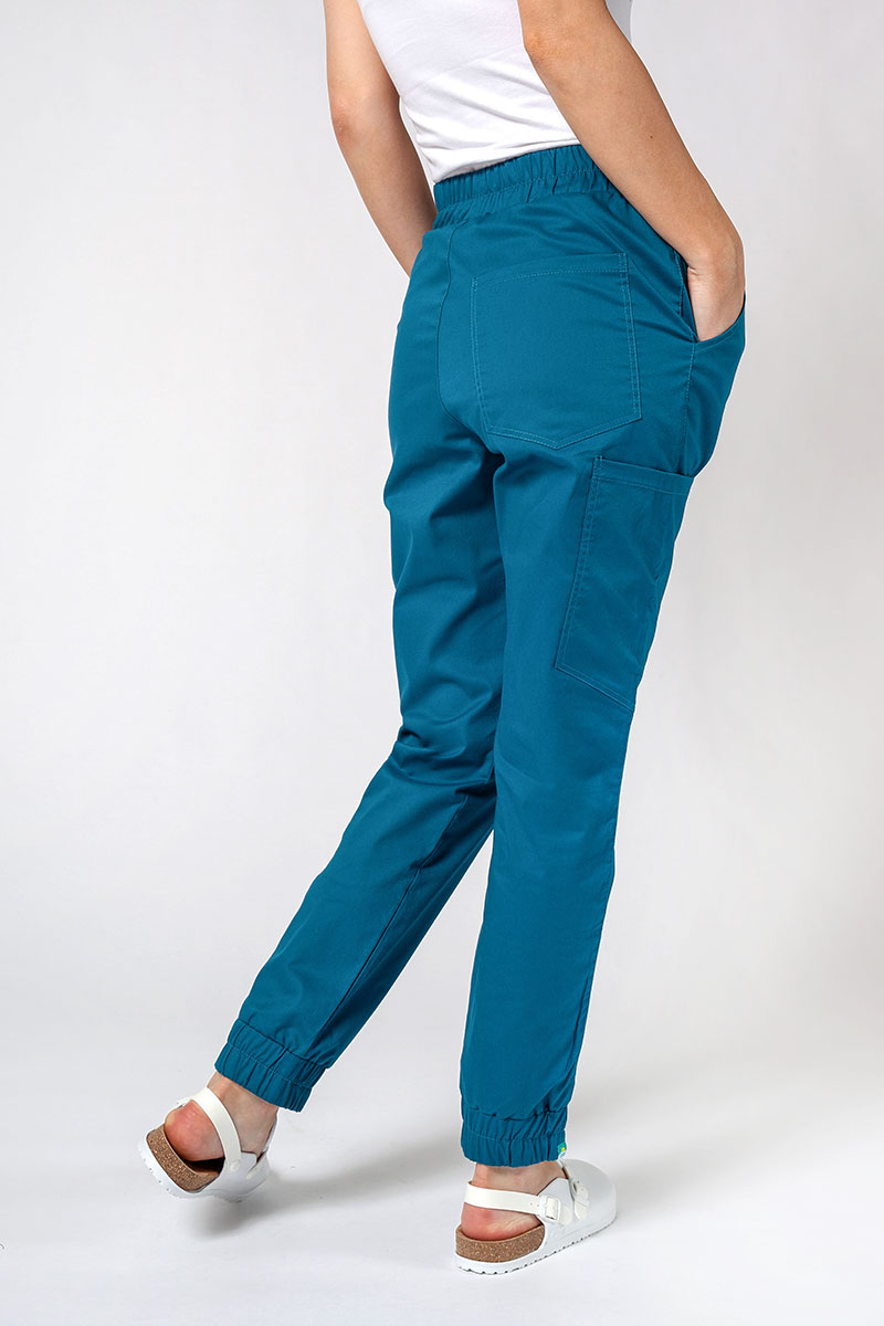 Women’s Sunrise Uniforms Active Air jogger scrub trousers caribbean blue-1
