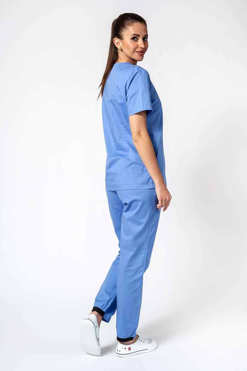 Women's Sunrise Uniforms Active Loose scrub trousers ceil blue-5