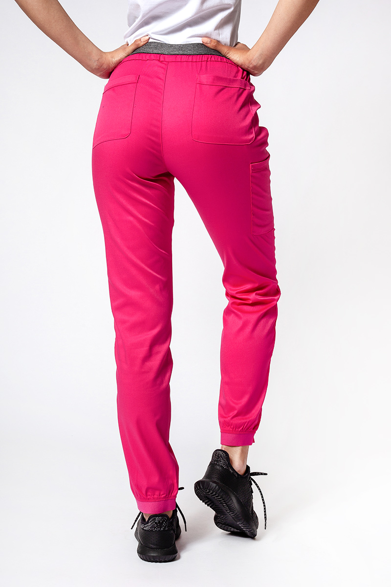 Women's Maevn Matrix Semi-jogger scrub trousers hot pink-1