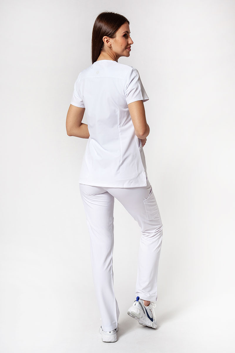 Women’s Adar Uniforms Notched scrub top white-5