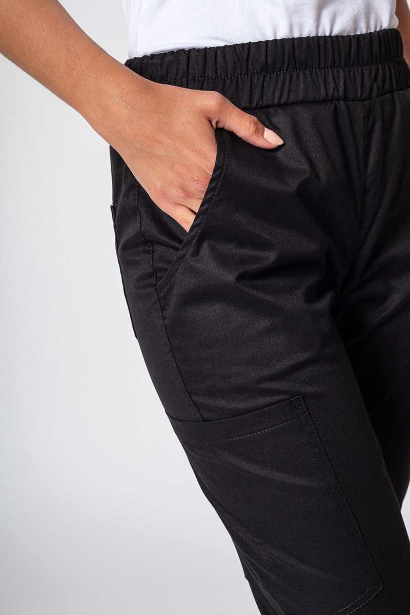 Women’s Sunrise Uniforms Active Air jogger scrub trousers black-3