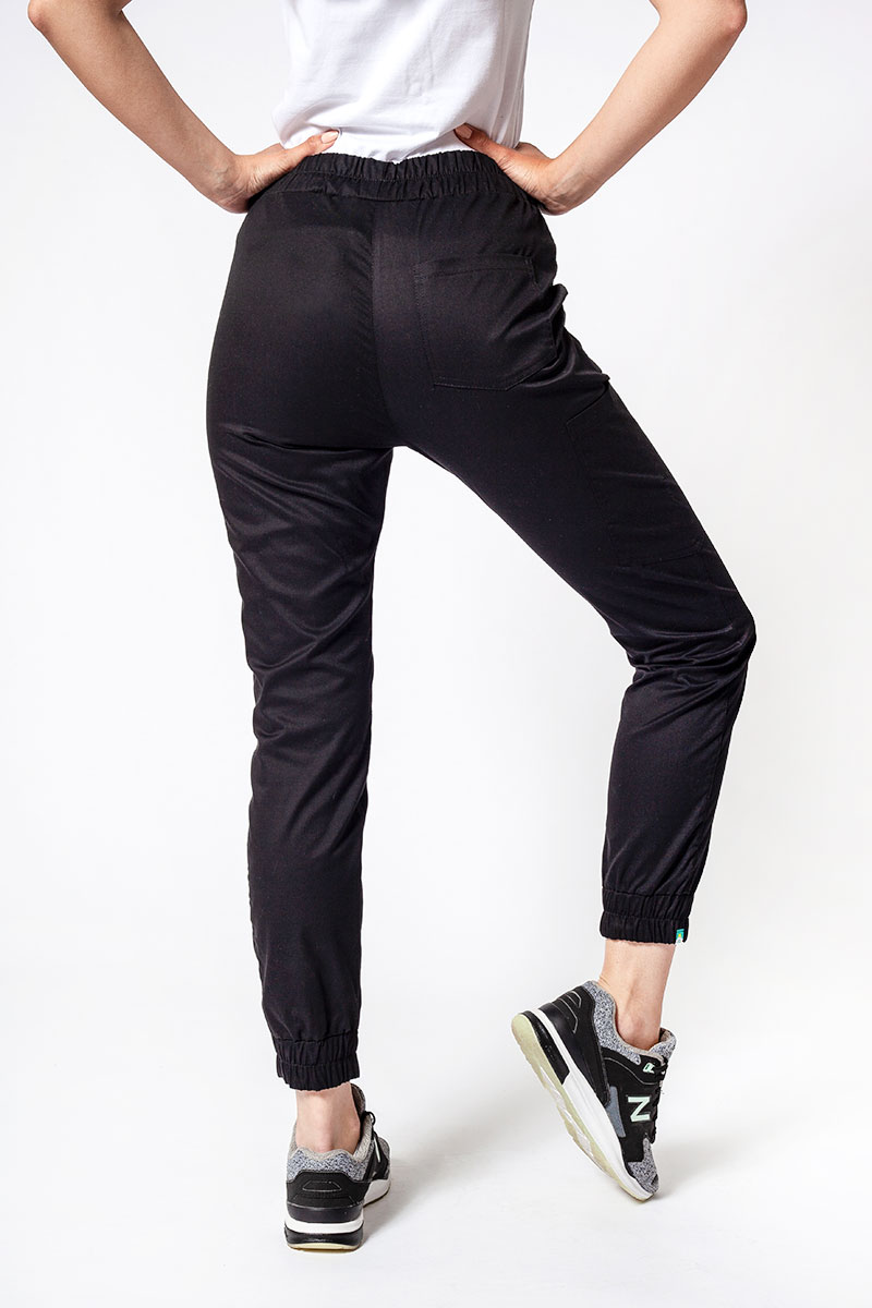 Women’s Sunrise Uniforms Active Air jogger scrub trousers black-1