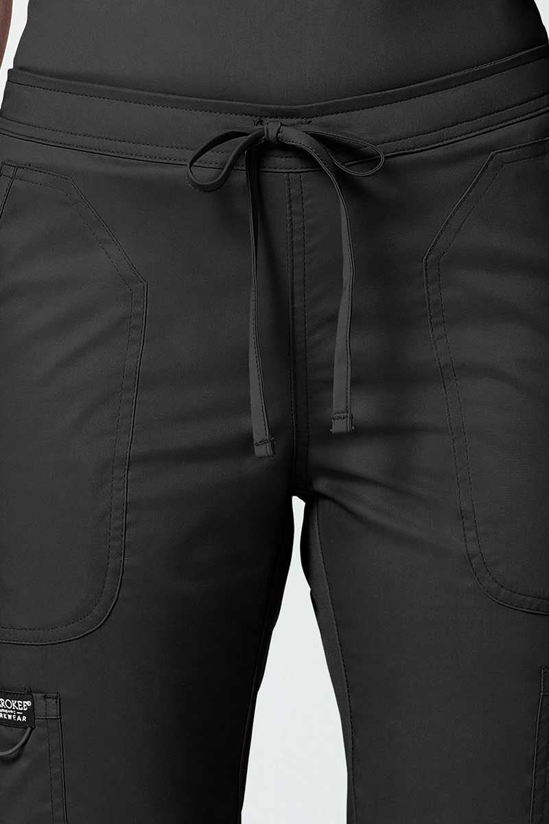 Women's Cherokee Revolution Flare Leg scrub trousers black-3