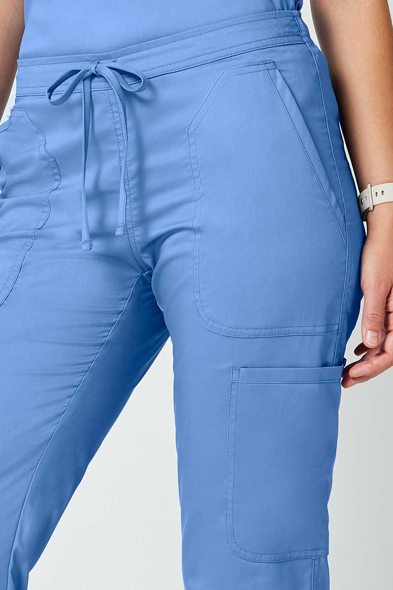 Women's Cherokee Revolution Flare Leg scrub trousers ceil blue-3