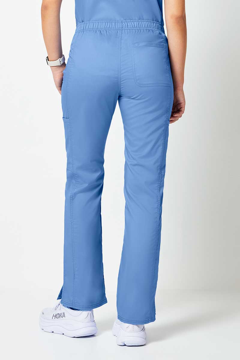 Women's Cherokee Revolution Flare Leg scrub trousers ceil blue-1