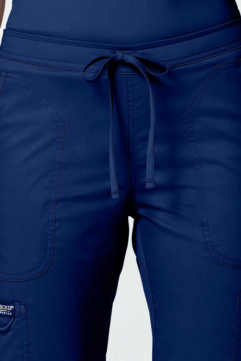 Women's Cherokee Revolution Flare Leg scrub trousers navy-2