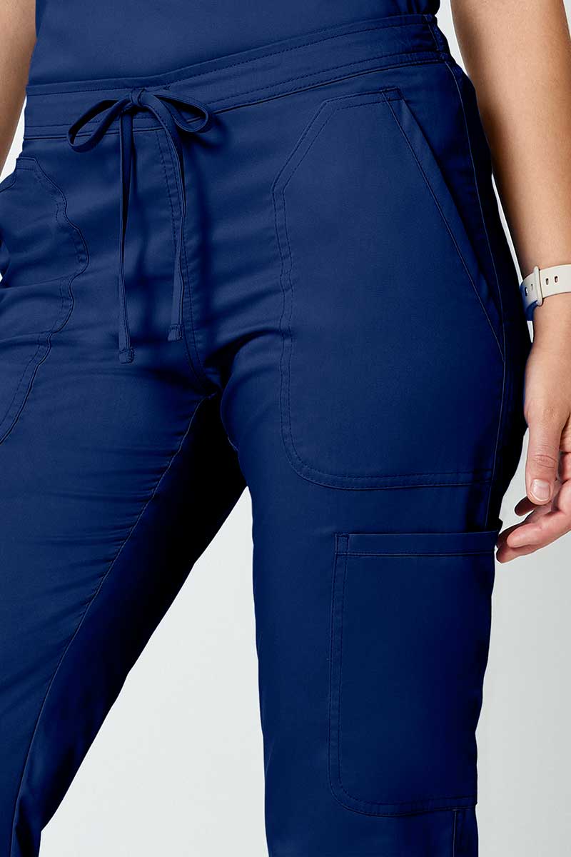 Women's Cherokee Revolution Flare Leg scrub trousers navy-4