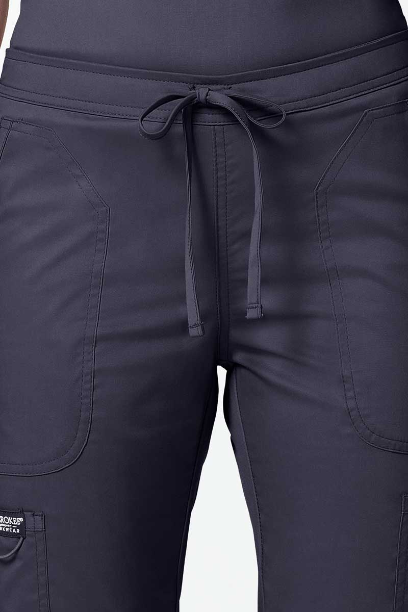 Women's Cherokee Revolution Flare Leg scrub trousers pewter-2