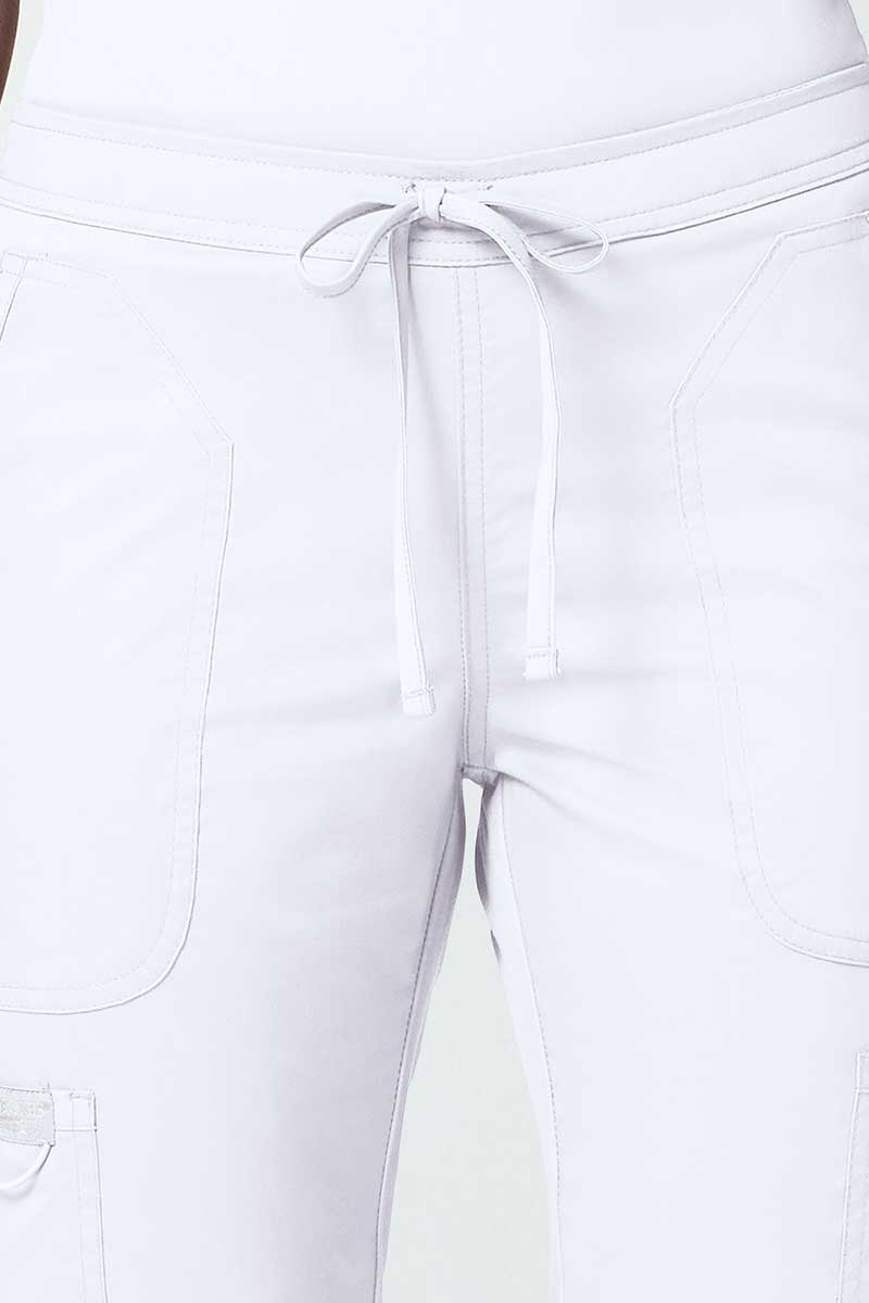 Women's Cherokee Revolution Flare Leg scrub trousers white-2