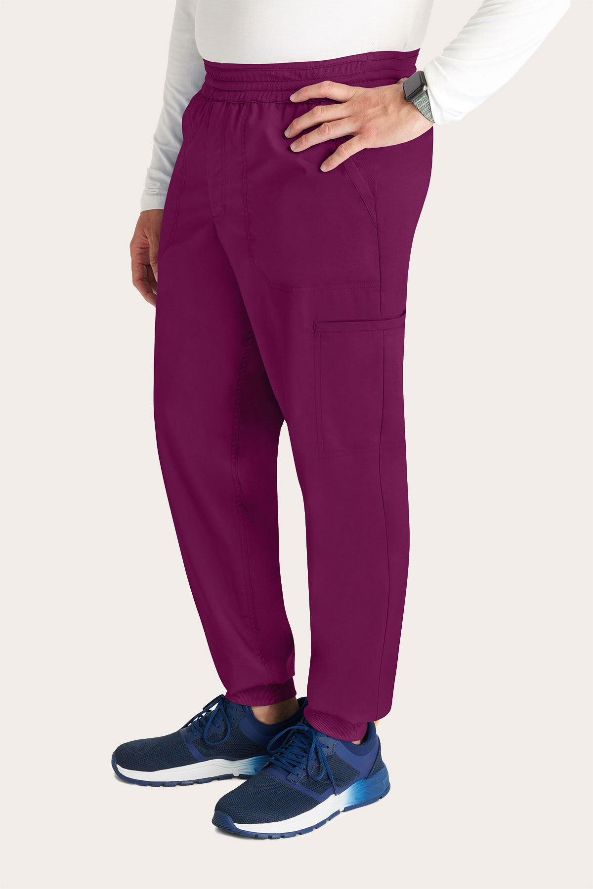 Men’s Cherokee Revolution Jogger scrub trousers wine-3