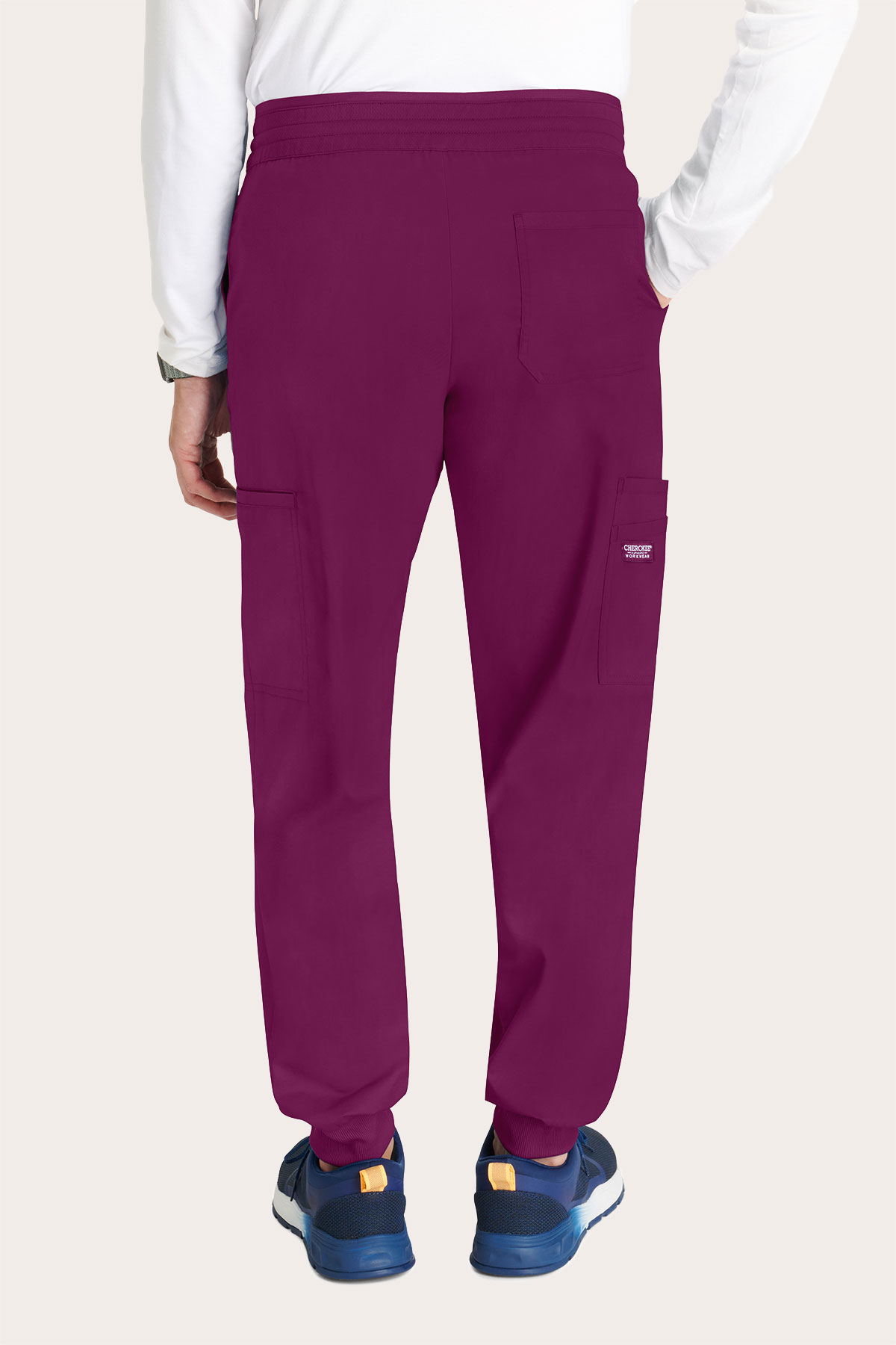 Men’s Cherokee Revolution Jogger scrub trousers wine-1