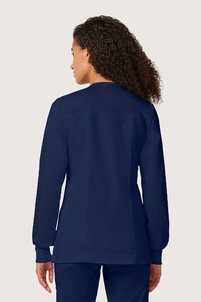 Women's Cherokee Revolution Snap scrub top navy-1