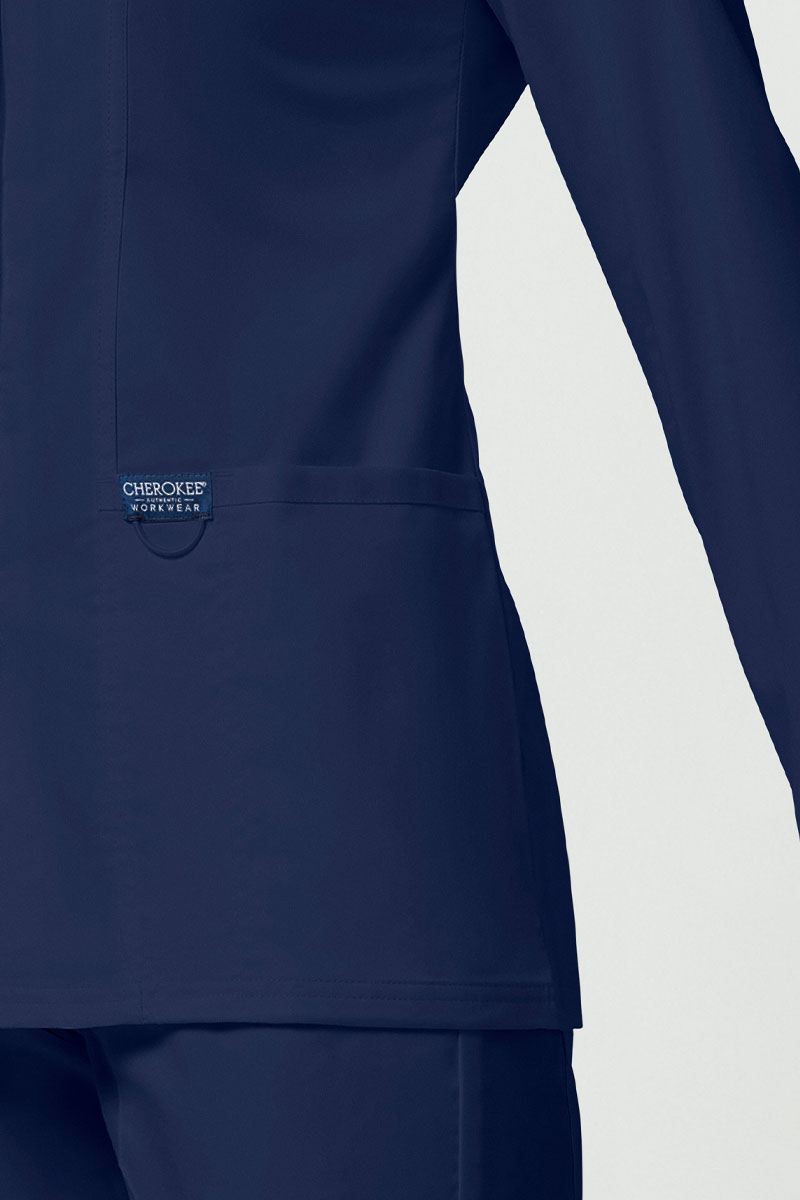 Women's Cherokee Revolution Snap scrub top navy-6