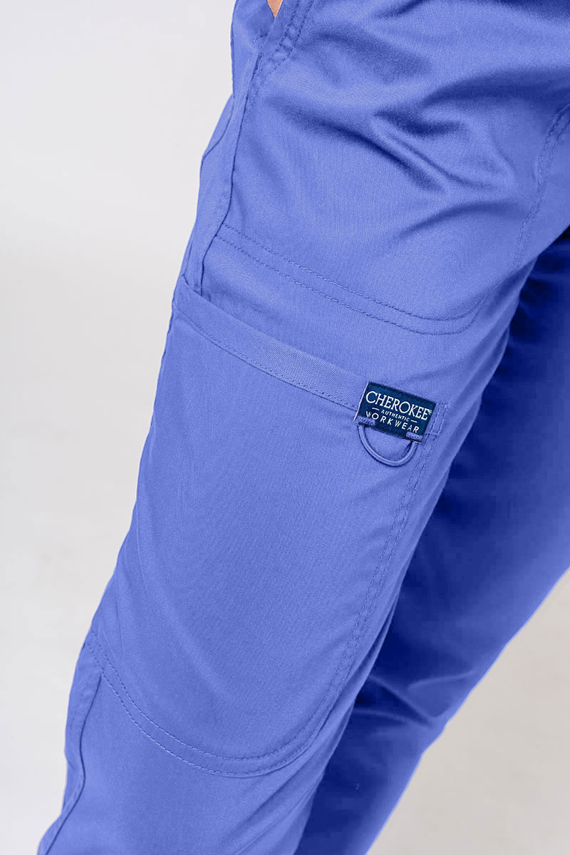 Women’s Cherokee Revolution scrub cargo trousers ciel blue-4