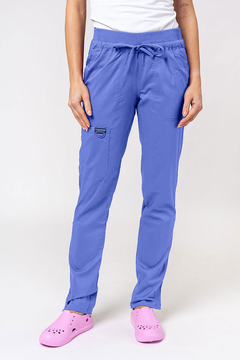 Women's Cherokee Revolution scrubs set Cargo ciel blue-8