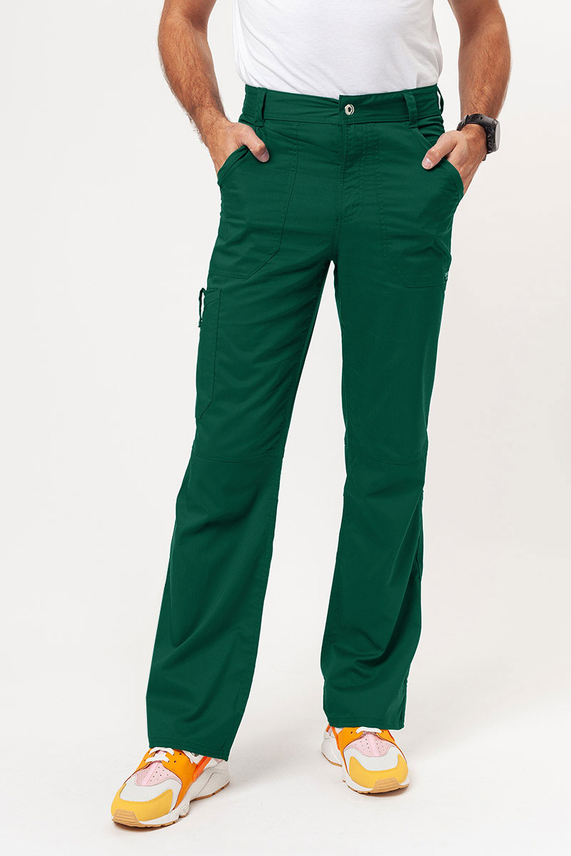 Men's Cherokee Revolution scrubs set (V-neck top, Fly Cargo trousers) hunter green-6