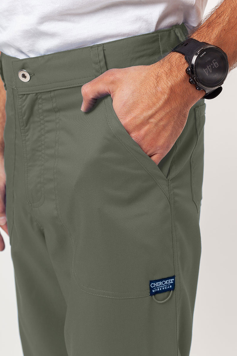 Men’s Cherokee Revolution Fly Cargo scrub trousers olive-3