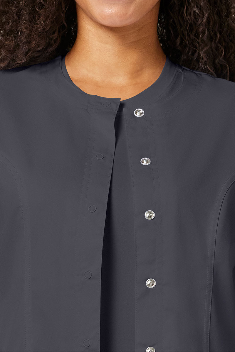 Women's Cherokee Revolution Snap scrub top pewter-2