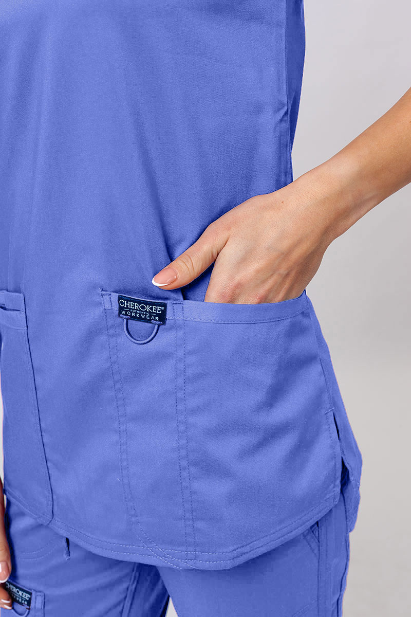Women's Cherokee Revolution scrubs set Cargo ciel blue-7