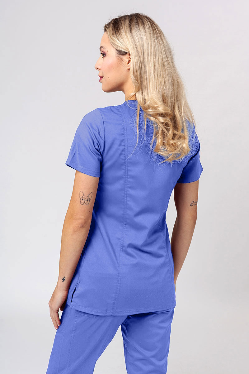 Women's Cherokee Revolution scrubs set Cargo ciel blue-3