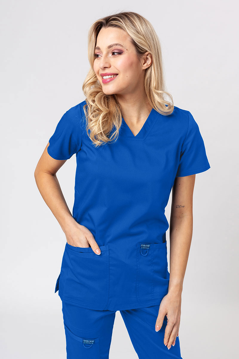 Women's Cherokee Revolution scrubs set Cargo royal blue-2