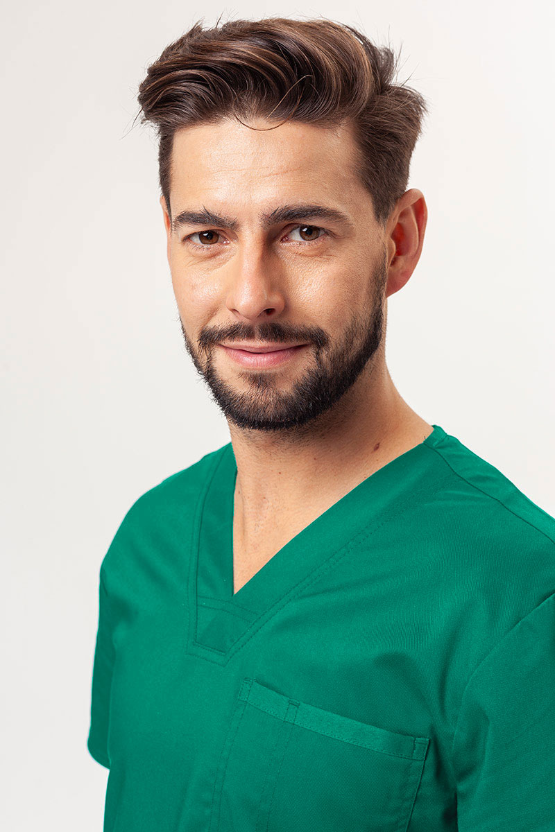 Men's Cherokee Revolution V-neck scrub top hunter green-2