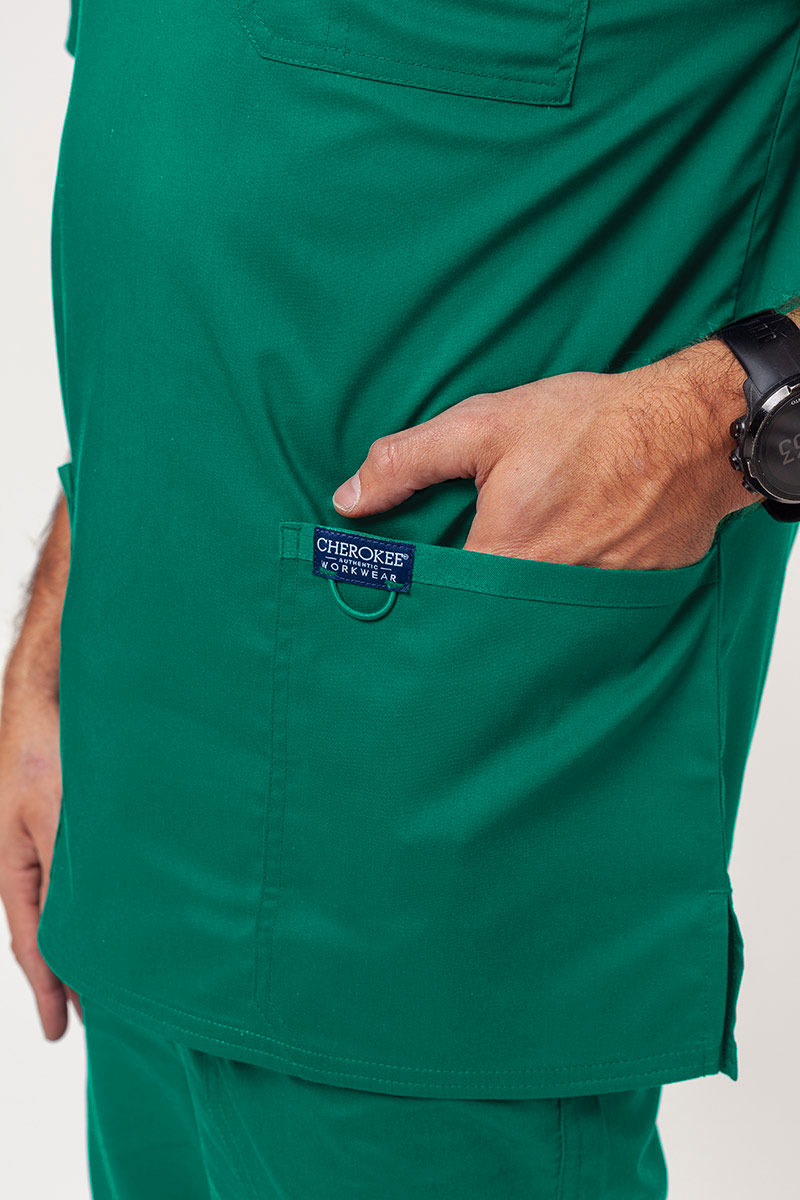 Men's Cherokee Revolution V-neck scrub top hunter green-3