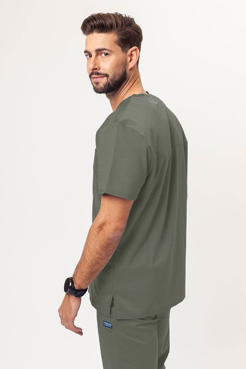 Men's Cherokee Revolution V-neck scrub top olive-1