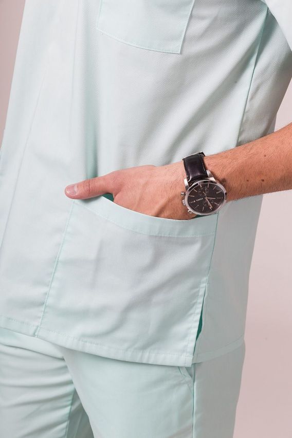 Men’s Sunrise Uniforms Basic Classic scrubs set (Standard top, Regular trousers) mint-4