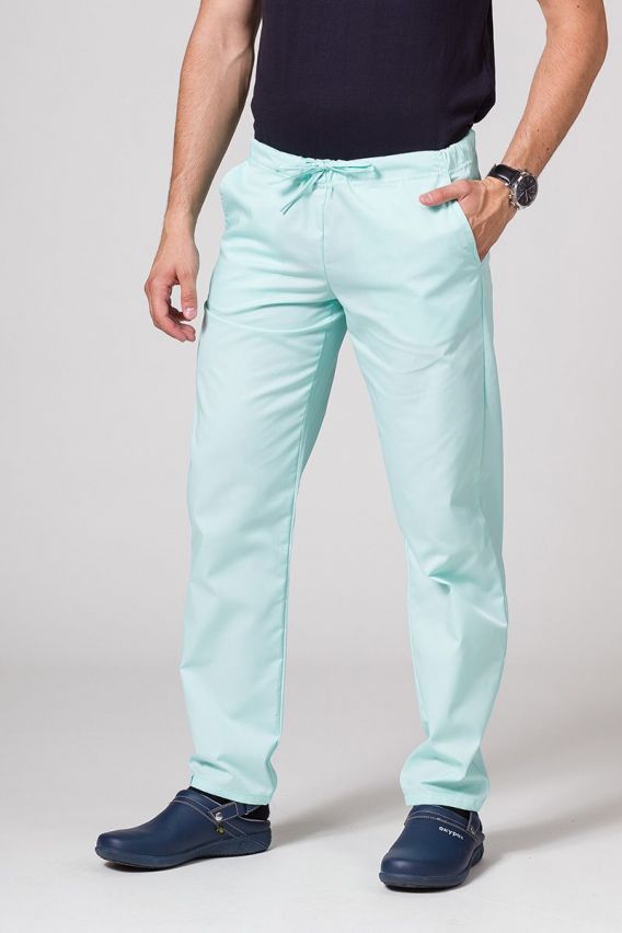 Men’s Sunrise Uniforms Basic Classic scrubs set (Standard top, Regular trousers) mint-6