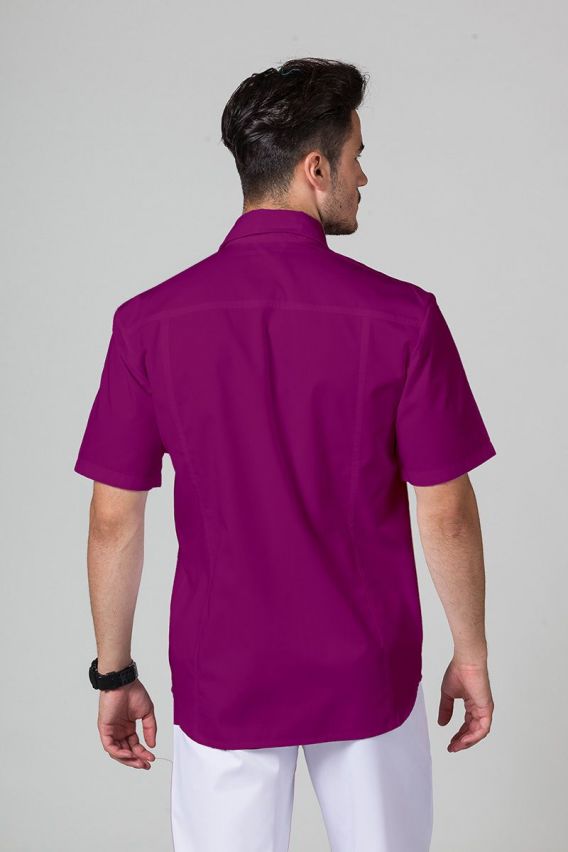 Men’s Sunrise Uniforms Classic medical shirt with collar wine-2