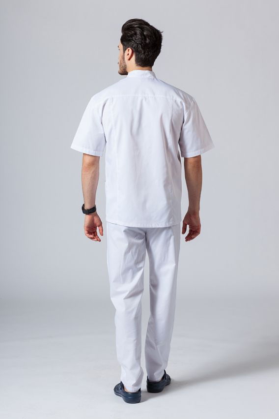 Men’s Sunrise Uniforms medical shirt with stand-up collar white-2