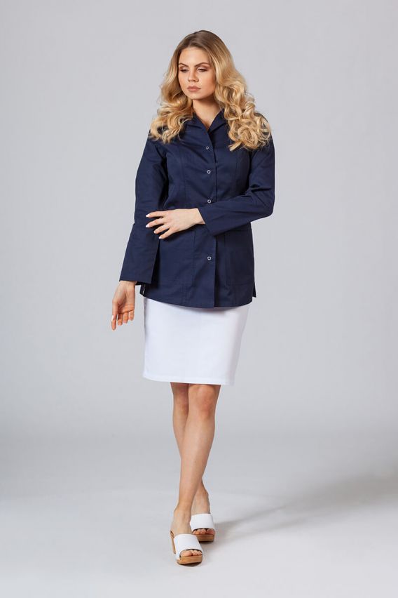 Fartuch medyczny Sunrise Uniforms krótki z długim rękawem szary