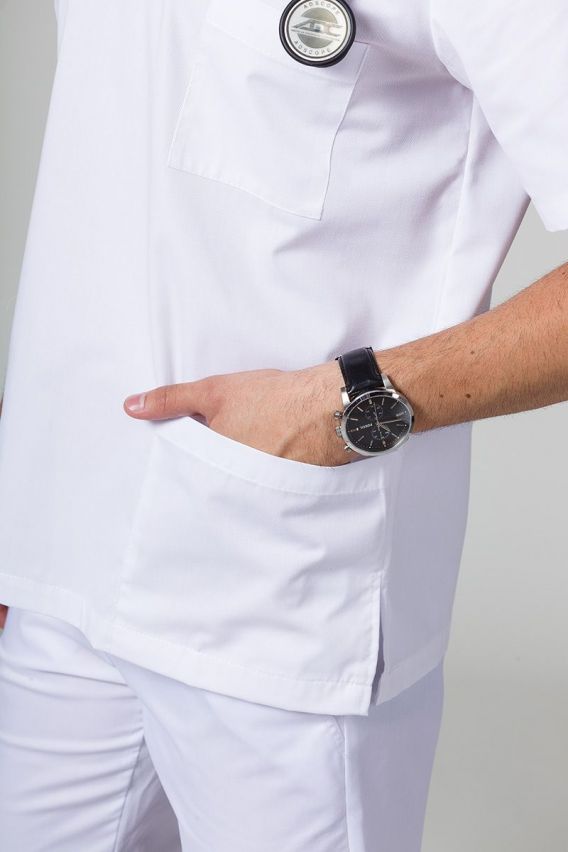 Men's Sunrise Uniforms Basic Standard scrub top white-2