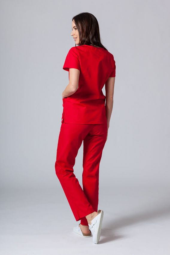 Women’s Maevn Red Panda Asymetric scrub top red-4