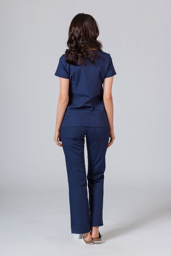 Women’s Maevn Red Panda Asymetric scrub top true navy-4