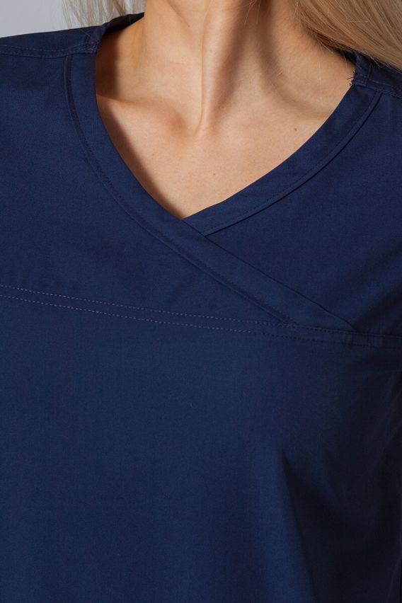 Women’s Maevn Red Panda Asymetric scrub top true navy-5