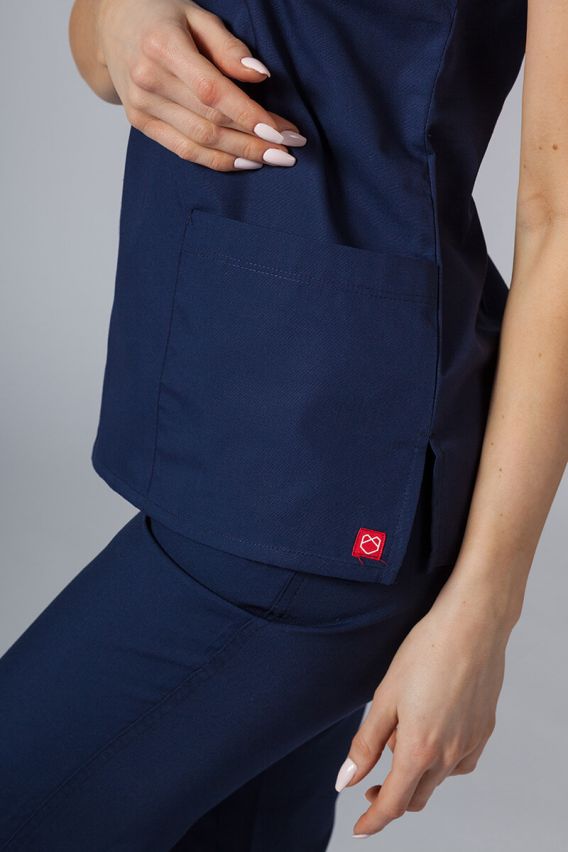 Women’s Maevn Red Panda Asymetric scrub top true navy-6