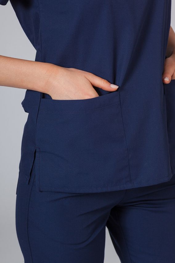 Women’s Maevn Red Panda Asymetric scrub top true navy-7