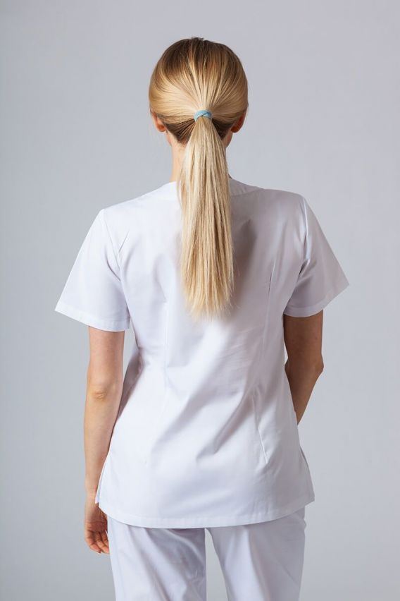 Women's Sunrise Uniforms Basic Light scrub top white-2