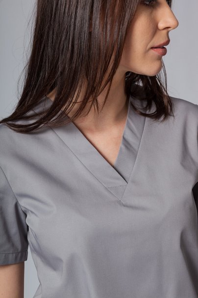 Women's Sunrise Uniforms Basic Light scrub top pewter-5