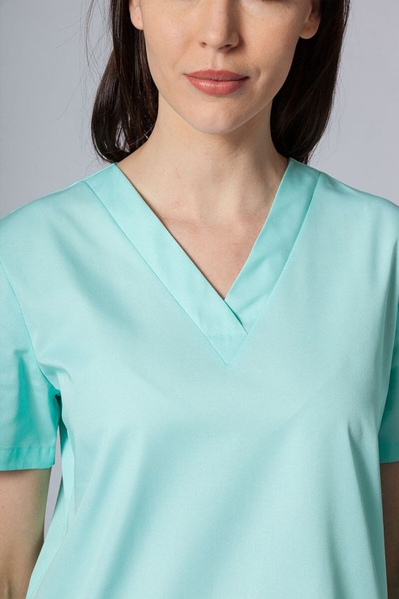 Women's Sunrise Uniforms Basic Light scrub top mint-2