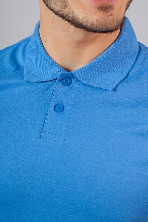 Men’s Malfini Single Jersey polo shirt azure blue-2